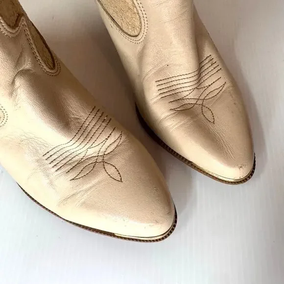 Vintage Dingo Cowboy Boot Size 6.5 Western Cowgirl Neutral Festival Boho Country - Picture 5 of 13